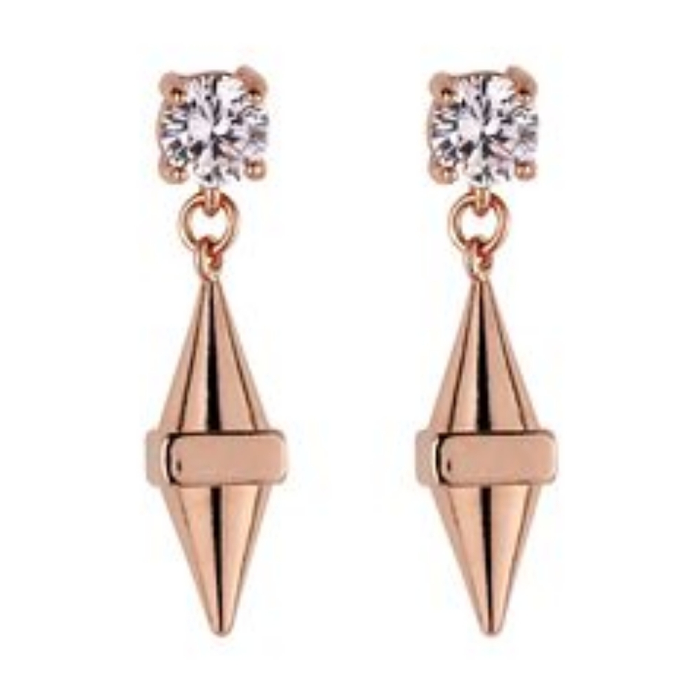 Stella Valle Do It Earrings Rose Gold Swarovski
